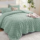 Conjunto de Edredom Bedsure King Size - Plush Verde Sage