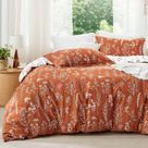 Conjunto de Edredom Bedsure King Terracota - 1 Edredom e 2 Capas