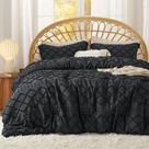 Conjunto de edredom Bedsure Queen Black Boho Vintage 3 peças