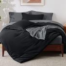 Conjunto de edredom Bedsure Queen Black com 8 peças pré-lavadas Conjunto de edredom Bedsure Queen Black com 8 peças pré-lavadas