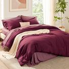 Conjunto de Edredom Bedsure Queen Burgundy 7 Peças - Para Todas as Estações