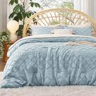 Conjunto de edredom Bedsure Queen Dusty Blue com 2 fronhas