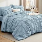 Conjunto de edredom Bedsure Queen Light Blue, 7 peças, presente de Natal