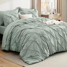 Conjunto de Edredom Bedsure Queen Size 7 Peças - Verde Sálvia