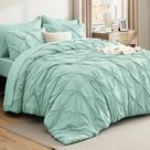 Conjunto de Edredom Bedsure Queen Size Verde Menta - 7 Peças