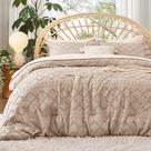 Conjunto de edredom Bedsure Queen Warm Tan Boho Tufted Shabby Chic