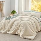 Conjunto de Edredom Bedsure Super King Creme 3 Peças
