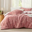 Conjunto de edredom Bedsure Twin rosa acinzentado com padrão floral Conjunto de edredom Bedsure Twin rosa acinzentado com padrão floral