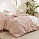 Conjunto de Edredom Bedsure Waffle King - 3 Peças - Rosa Poeira