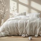 Conjunto de edredom Bedsure Waffle Queen Linen, algodão macio, 3 peças