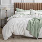Conjunto de edredom Bedsure Waffle Weave California King White