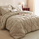 Conjunto de edredom CozyLux Queen, 7 peças, cama em uma bolsa, cinza