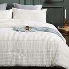 Conjunto de edredom Cupocupa Queen White Boho tufted, 3 peças para toda a temporada