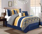 Conjunto de edredom de cama Chezmoi Collection Arden de 7 peças Queen
