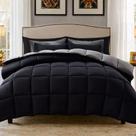 Conjunto de edredom Decroom Lightweight California King preto/cinza