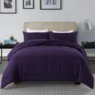 Conjunto de edredom DOWNCOOL Queen Purple com 2 fronhas