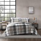 Conjunto de edredom Eddie Bauer Normandy Grey Queen com 2 capas Conjunto de edredom Eddie Bauer Normandy Grey Queen com 2 capas