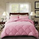 Conjunto de edredom ELNIDO QUEEN Pink Twin com 1 fronha, 2 peças