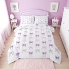 Conjunto de edredom Erosebridal Purple Borboleta para meninas