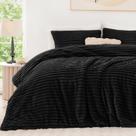 Conjunto de edredom EXQ Home Fluffy King Size com 2 fronhas pretas Conjunto de edredom EXQ Home Fluffy King Size com 2 fronhas pretas