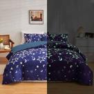 Conjunto de edredom Feelyou Galaxy Glow in The Dark Queen Purple Conjunto de edredom Feelyou Galaxy Glow in The Dark Queen Purple