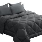 Conjunto de edredom HEVUMYI Queen 7 peças reversível cinza