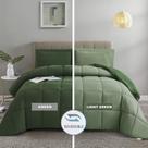 Conjunto de edredom HIG Green California King com 2 capas e 3 peças Conjunto de edredom HIG Green California King com 2 capas e 3 peças