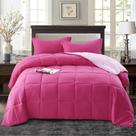 Conjunto de edredom HIG Pink Twin/Twin XL com Sham All Season Conjunto de edredom HIG Pink Twin/Twin XL com Sham All Season