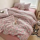 Conjunto de edredom HighBuy Boho Twin XL Pink Floral Rabbit