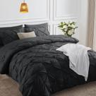 Conjunto de edredom HIMEET Black Queen com lençóis de 7 peças