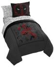 Conjunto de edredom Jay Franco Marvel Deadpool em tamanho real de 7 peças