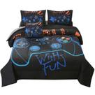 Conjunto de edredom JqinHome Twin Gaming para meninos, 6 peças
