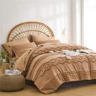 Conjunto de edredom KAKIJUMN Khaki Tufted Queen Size, 7 peças, cama em uma bolsa