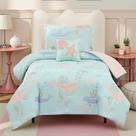 Conjunto de edredom Kaleido Space Twin XL Ocean Animals 3 peças