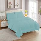 Conjunto de edredom king size com lençóis, 7 peças, roupa de cama azul escuro