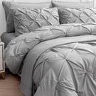 Conjunto de Edredom Lane Linen King Size 7 Peças - Prata