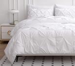Conjunto de edredom LANE LINEN, tamanho completo, 7 peças, cama em uma bolsa branca