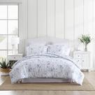 Conjunto de edredom Laura Ashley Belinda Blue Reversible King