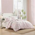 Conjunto de edredom Laura Ashley Soft Poly Waffle Delphine Pink