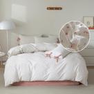 Conjunto de Edredom LifeTB Queen 3 Peças Floral Rosa Macio