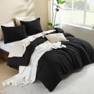 Conjunto de edredom Litanika Black King Size com 2 fronhas