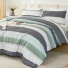 Conjunto de edredom Litanika California King Sage Green 3 peças