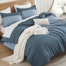 Conjunto de edredom Litanika Haze Blue Twin/Twin XL, 2 peças