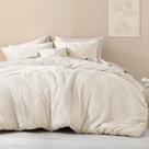 Conjunto de edredom Litanika King Size Bege com 3 fronhas