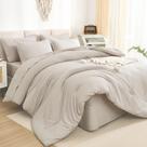 Conjunto de edredom Litanika Linen King Size, 7 peças, cama em uma bolsa