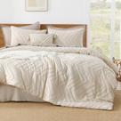 Conjunto de edredom Litanika Oversized King 120x98cm bege 3 peças