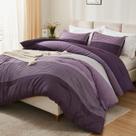 Conjunto de edredom Litanika Purple Oversize King com 2 fronhas