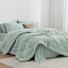Conjunto de edredom Love's Cabin Aqua Twin Bed 5 peças