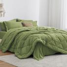 Conjunto de edredom Love's cabin Olive Green Twin 5 peças