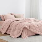 Conjunto de edredom Love's Cabin rosa, 5 peças, cama de solteiro em uma bolsa
